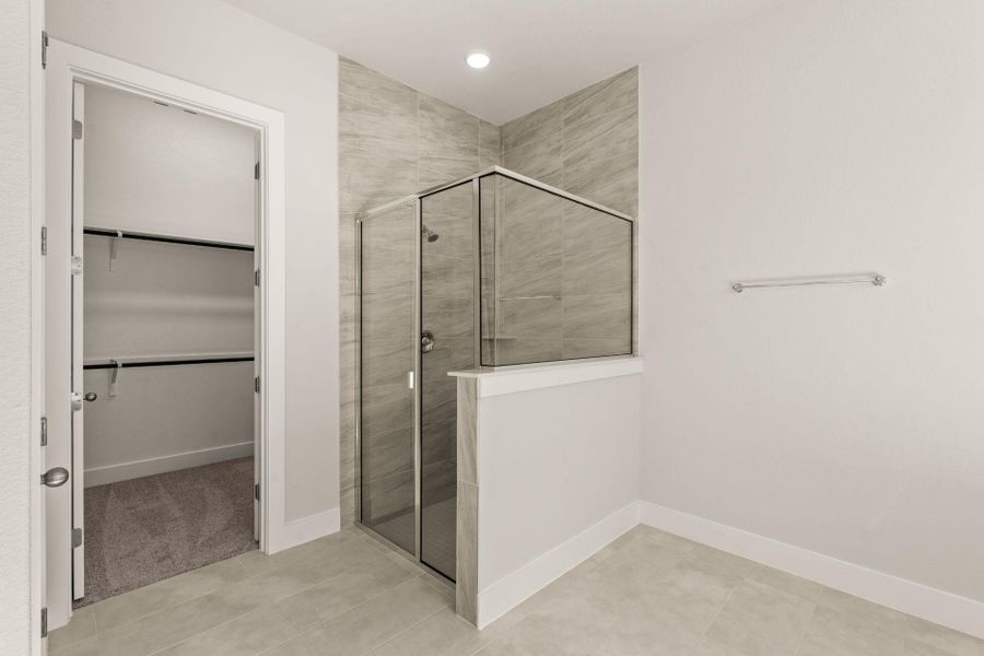 Walk-in shower in Primary Bath - Representative Photo
