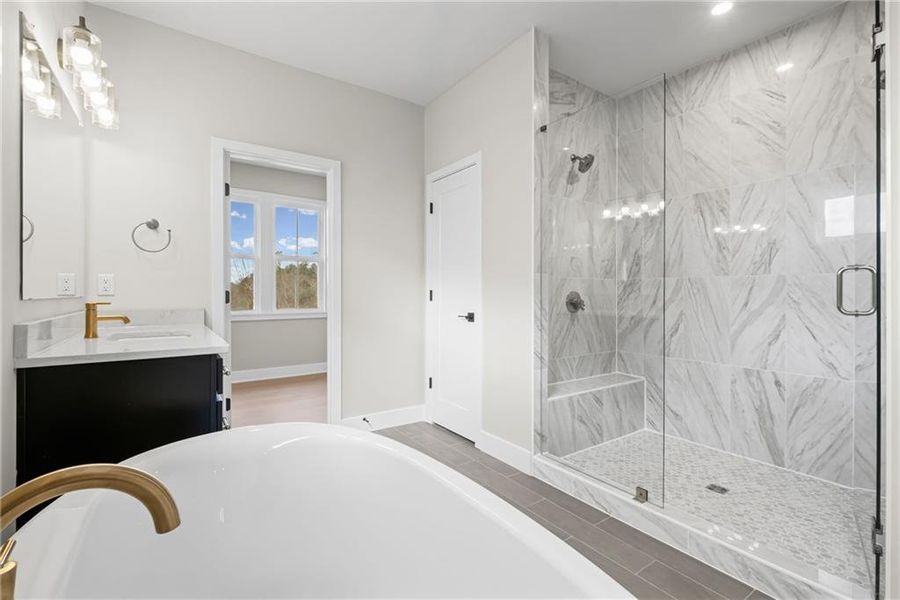 Furnished interior view inside a new home in Governor’s Preserve, Canton (Image 14).