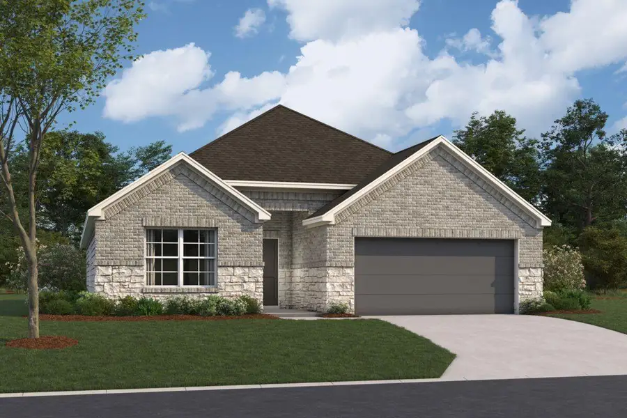 Front exterior of a new home in Moran Ranch, Willis, TX, highlighting curb appeal (Image 2).