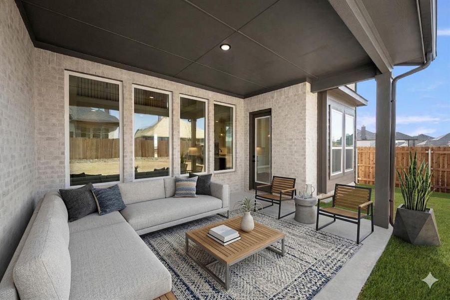 Exterior details and patio area of a home in Somerset - Phase 5, Mansfield (Image 3).