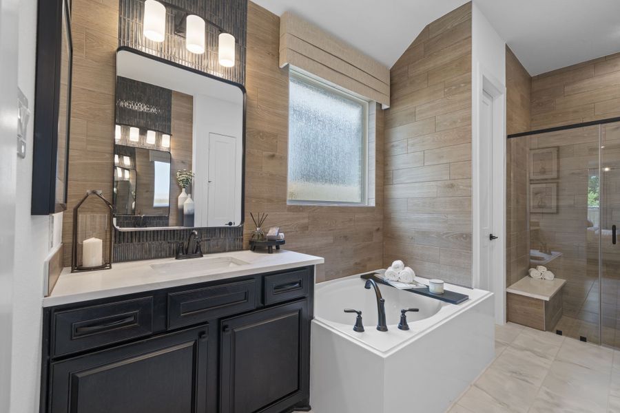 Furnished interior view inside a new home in The Highlands, Porter (Image 11).