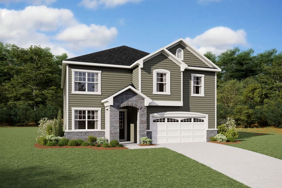 Representative exterior photo of a completed home built from the Voyageur by Mattamy Homes in Magnolia Park, Garner, NC (Image 25). Representative exterior photo of a completed home built from the Voyageur by Mattamy Homes in Magnolia Park, Garner, NC (Image 25).