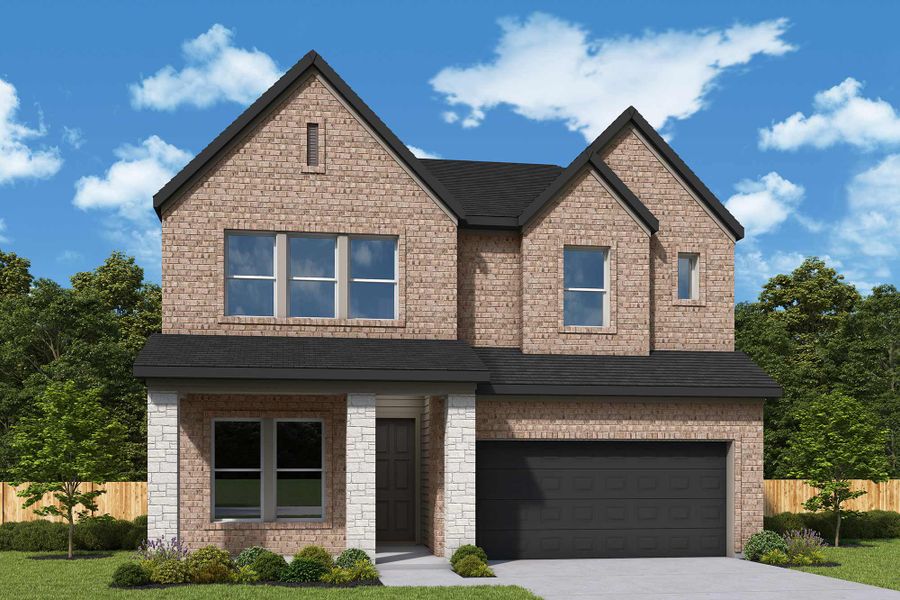 Representative exterior photo of a completed home built from the The Plano by David Weekley Homes in Grange - Reserve Collection, Katy, TX (Image 2).