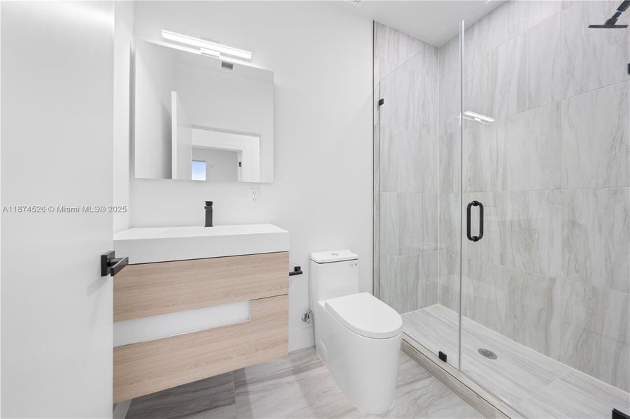 Furnished interior view inside a new home in , Miami (Image 10).