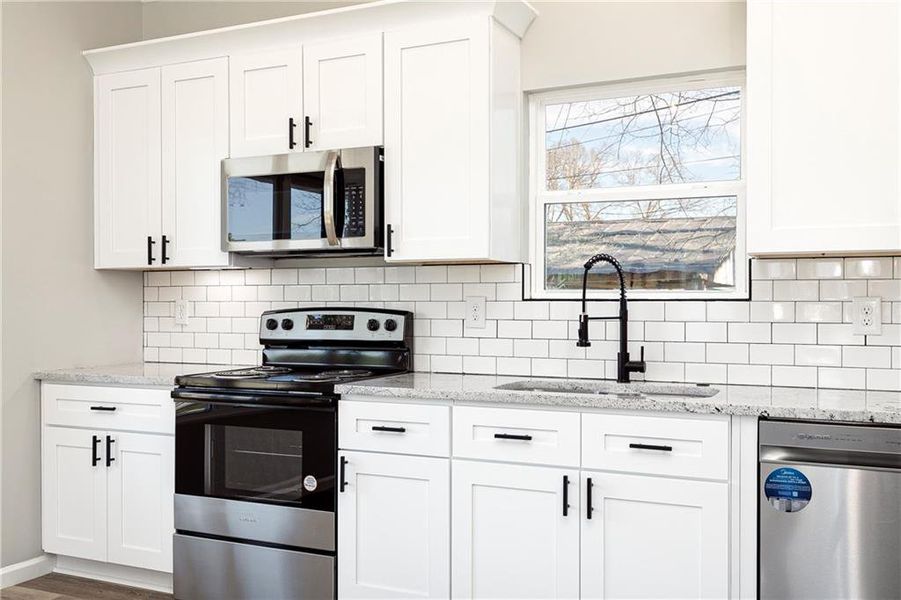 Furnished interior view inside a new home in , White (Image 3).