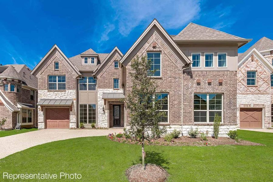 Representative exterior photo of a completed home built from the Hartford by Grand Homes in Creekside at Elevon, Lavon, TX (Image 19).