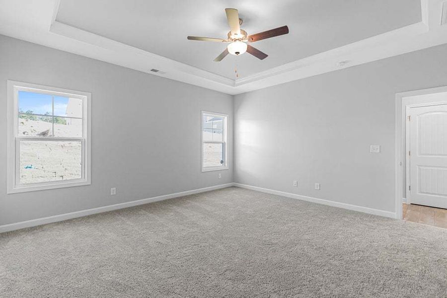 Representative unfurnished interior of a home built from the Weymouth by Caviness & Cates Communities in Bartlett Manor, Youngsville (Image 63).
