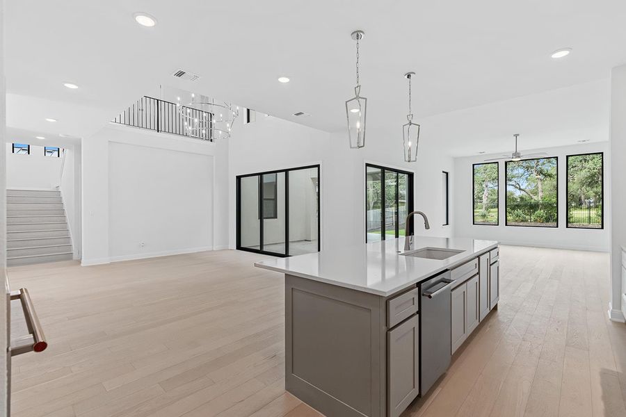Furnished interior view inside a new home in Caliterra - 110', Dripping Springs (Image 10). Furnished interior view inside a new home in Caliterra - 110', Dripping Springs (Image 10).