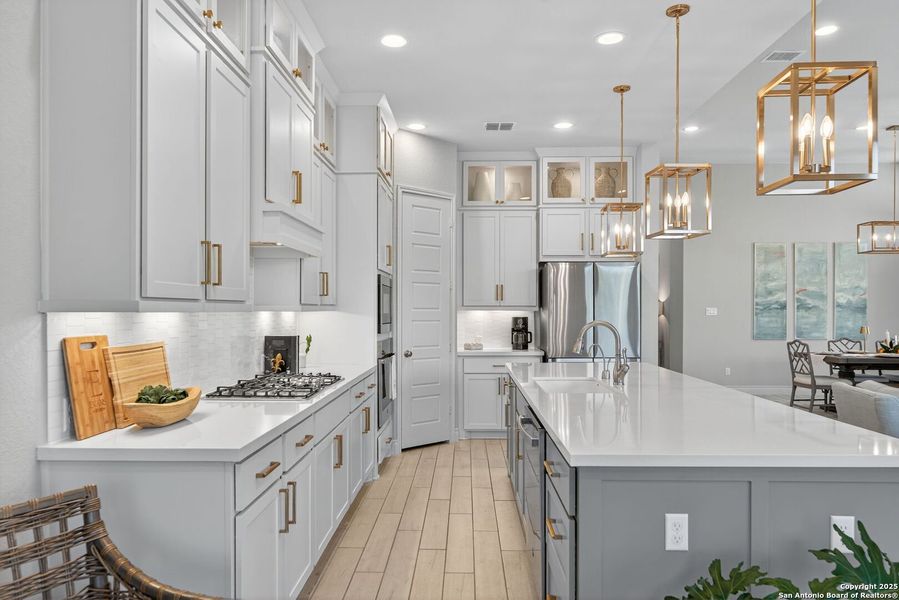 Furnished interior view inside a new home in Cibolo Canyons 60', San Antonio (Image 15).
