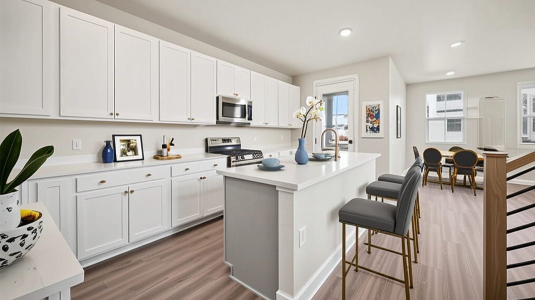 Furnished interior view inside a new home in Pony Park, Colorado Springs (Image 4). Furnished interior view inside a new home in Pony Park, Colorado Springs (Image 4).
