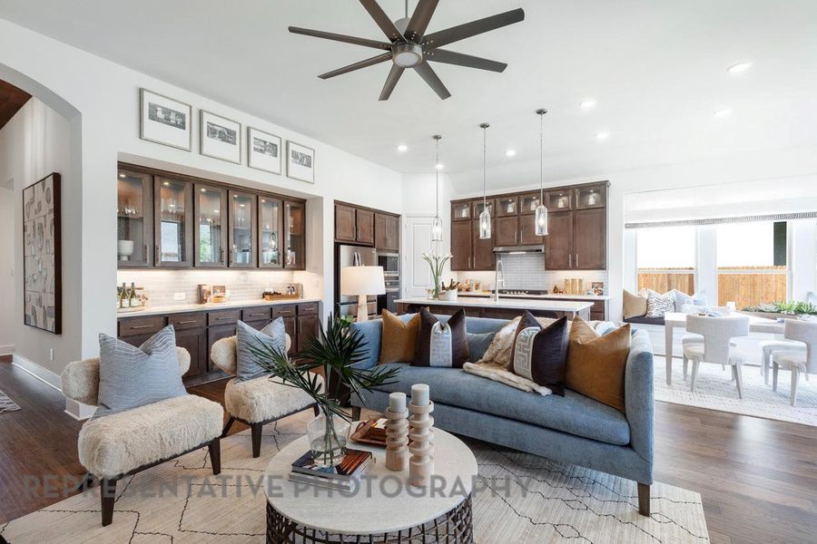 Furnished interior view inside a new home in 6 Creeks at Waterridge, Kyle (Image 11).