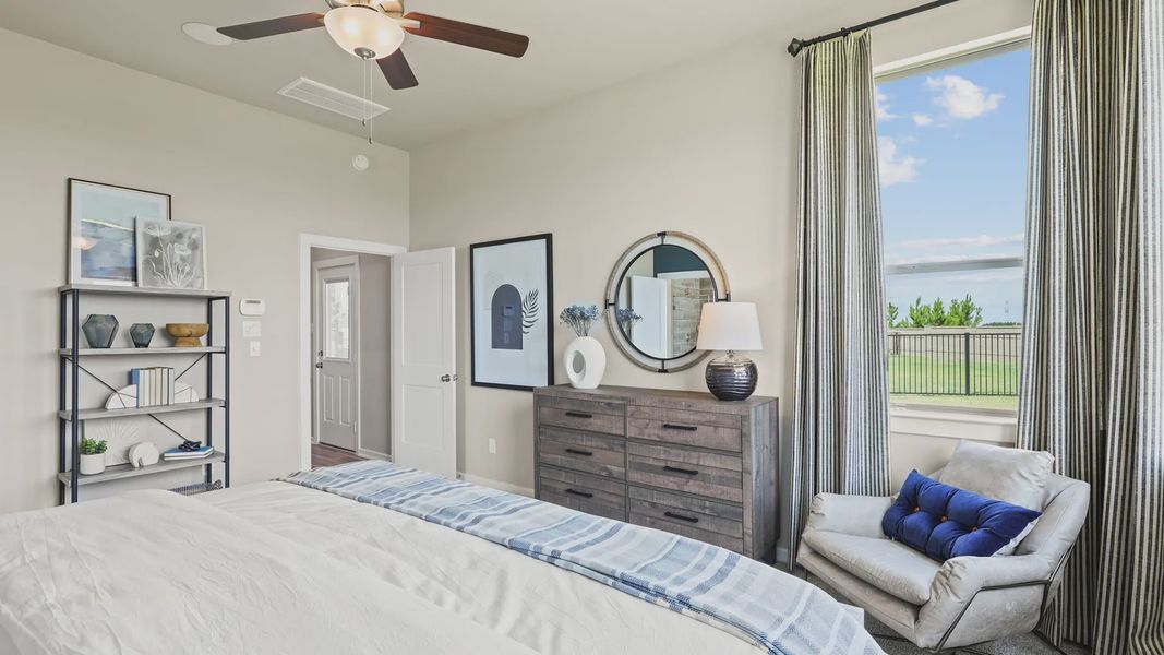 Representative furnished interior of a home built from the Oxford by Chesmar Homes in Bridgeland 45's, Cypress (Image 26).