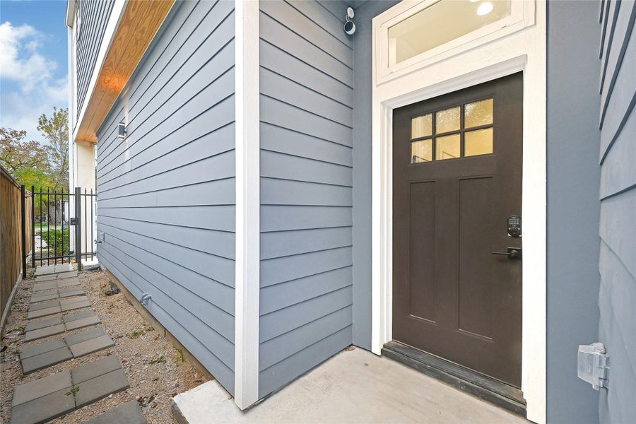 Exterior details and patio area of a home in , Houston (Image 3).
