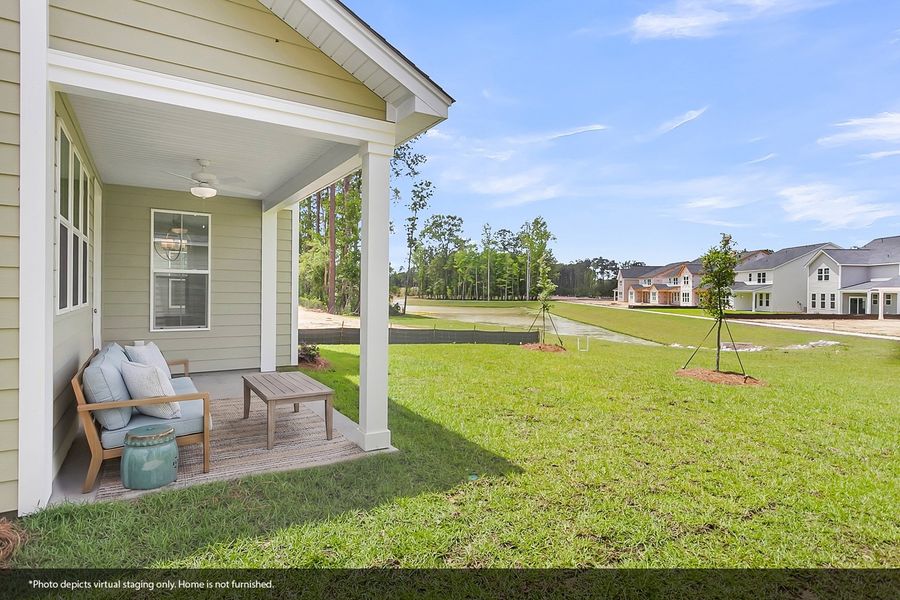 Exterior details and patio area of a home in Pineland Preserve, Summerville (Image 4).