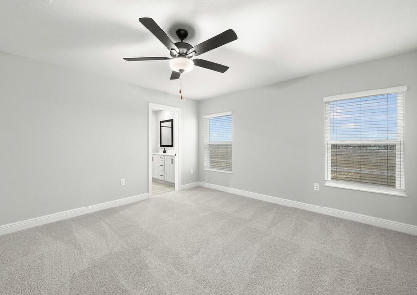 This master bedroom is the perfect peaceful retreat