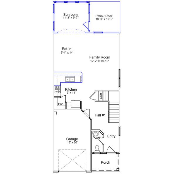 2D floor plan layout of this home in The Falls, Blythewood, SC (Image 2).