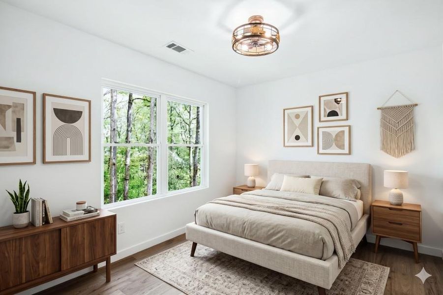 Furnished interior view inside a new home in , Blue Ridge (Image 9).