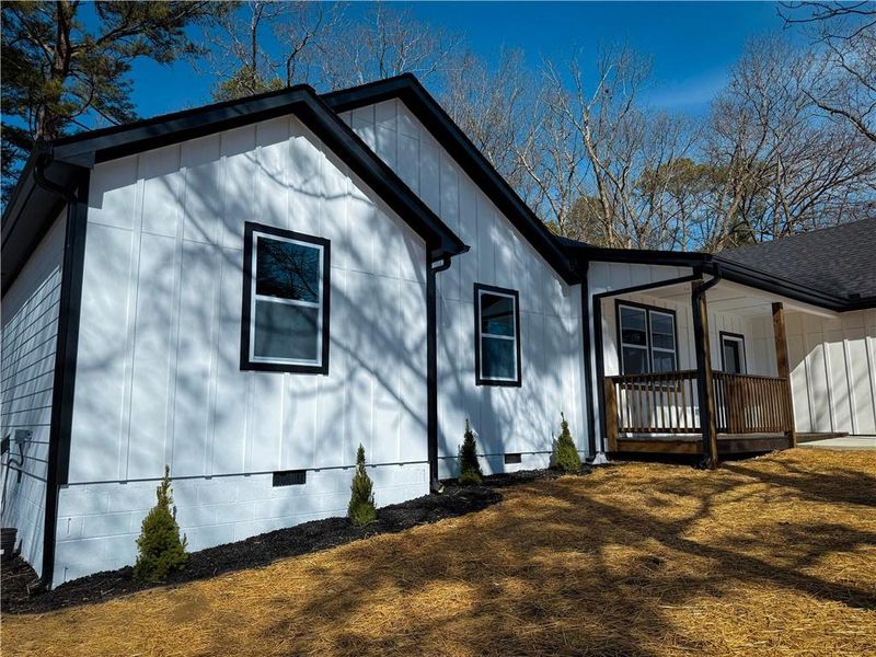 Exterior details and patio area of a home in , Douglasville (Image 32).