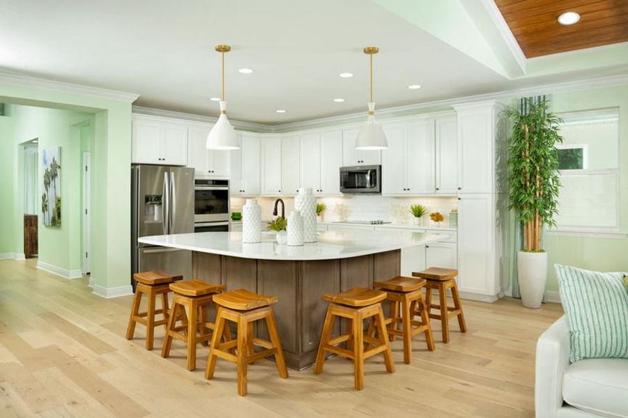 Representative furnished interior of a home built from the Breeze Bay by Minto Communities in Latitude Margaritaville Watersound, Panama City Beach (Image 4).