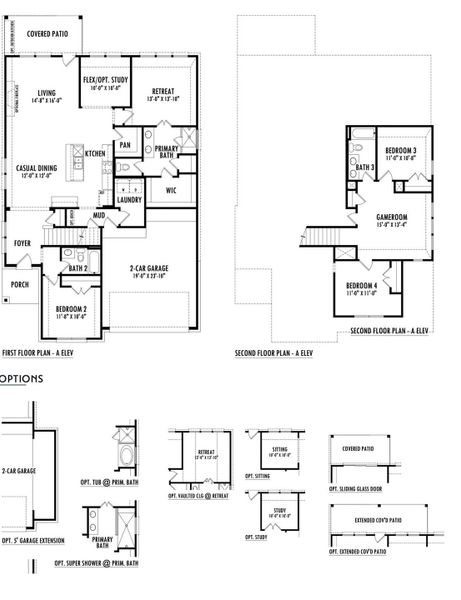 2D floor plan layout of this home in Aldeana - Paintbrush Collection, Bonney, TX (Image 5).
