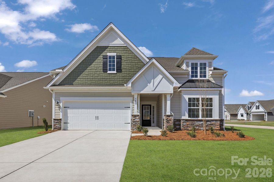 Front exterior of a new home in Roselyn, Lancaster, SC, highlighting curb appeal (Image 18). Front exterior of a new home in Roselyn, Lancaster, SC, highlighting curb appeal (Image 18).