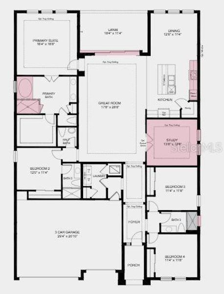 Additional Highlights Include: Tray ceiling, study in place of flex, gourmet kitchen, deluxe primary bath, outdoor kitchen rough-in, pocket sliding doors, 8' doors