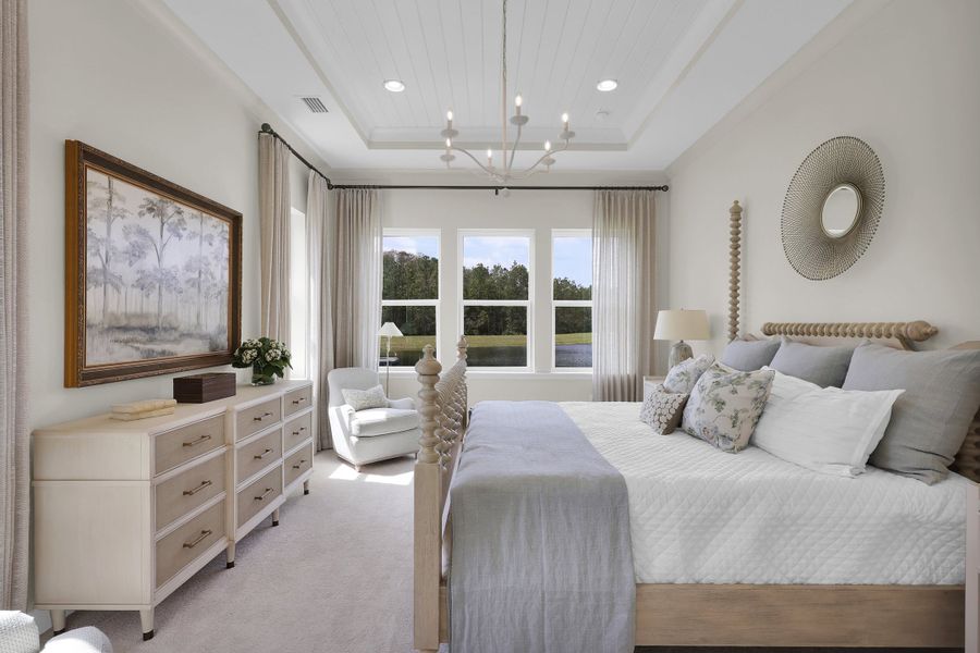 Representative furnished interior of a home built from the Sawyer by Riverside Homes in Mariposa at EverRange, Jacksonville (Image 53).