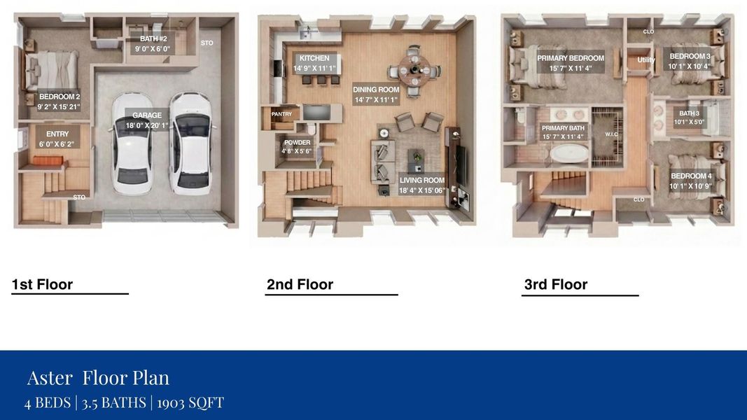 2D floor plan layout of this home in , Houston, TX (Image 4).