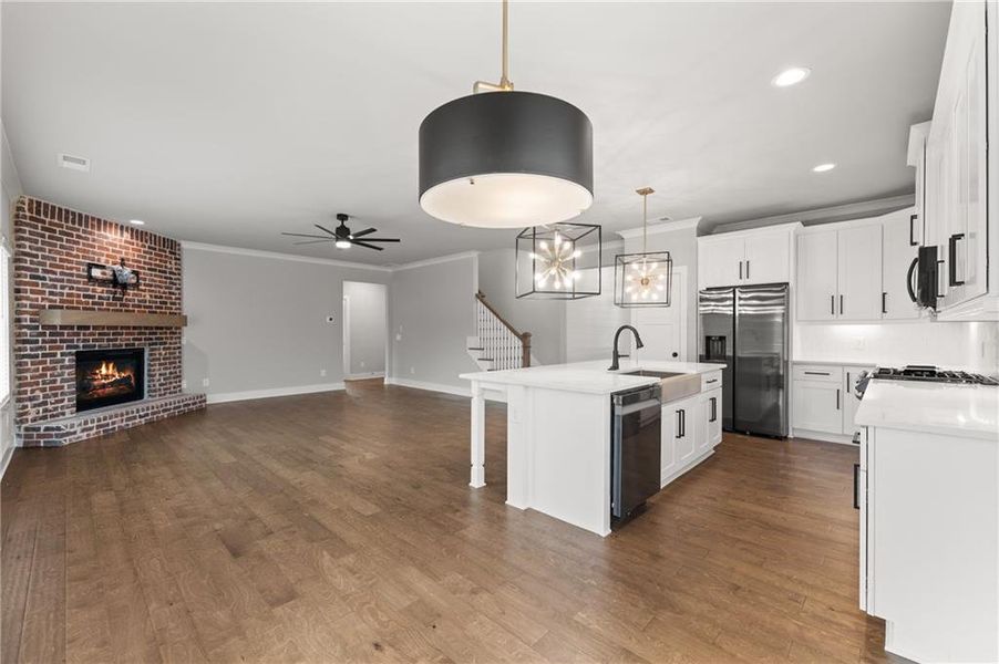 Furnished interior view inside a new home in , Dawsonville (Image 9).