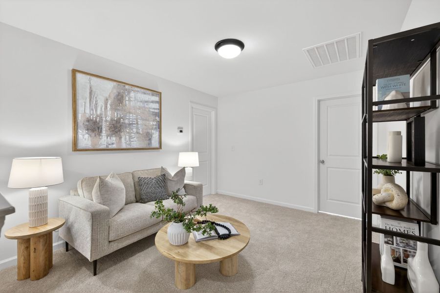 Furnished interior view inside a new home in White Oak Creek Crossing, Angier (Image 26).
