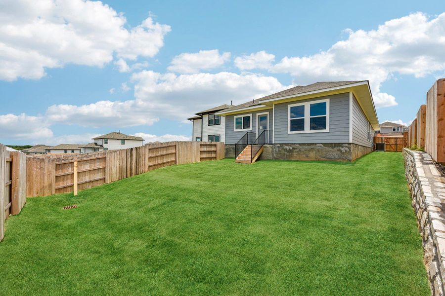 Exterior details and patio area of a home in Cloverleaf, Austin (Image 3).