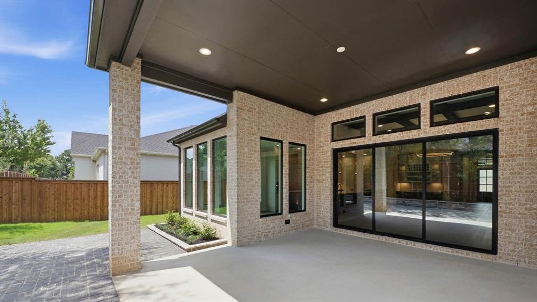 Exterior details and patio area of a home in Adkins Park, Hurst (Image 2). Exterior details and patio area of a home in Adkins Park, Hurst (Image 2).