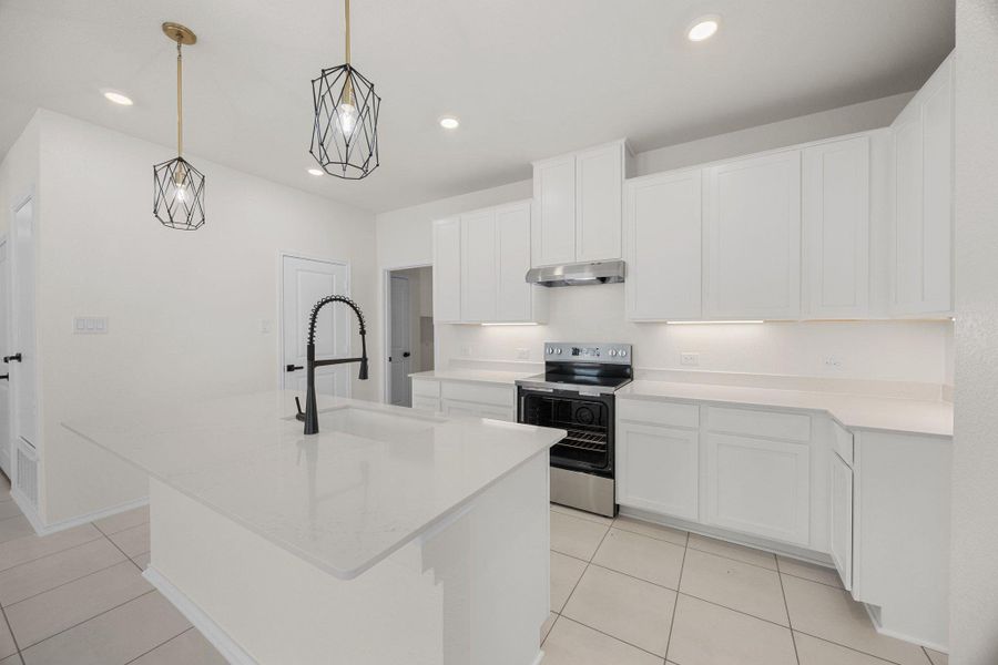 Furnished interior view inside a new home in Mustang Valley, Manor (Image 6).