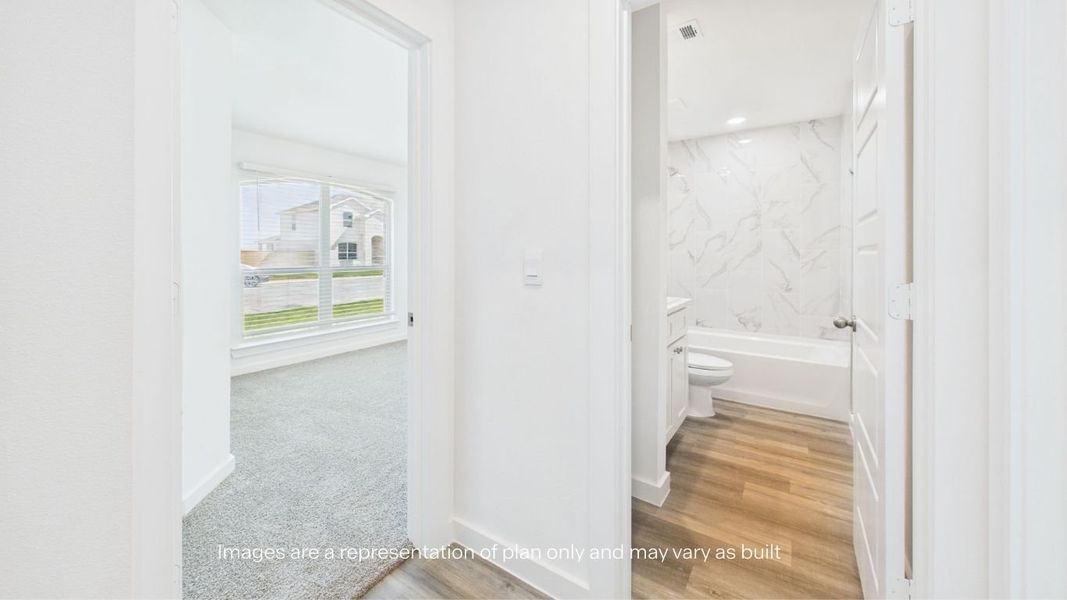 Representative unfurnished interior of a home built from the The Blanco by D.R. Horton in Westmont, Lubbock (Image 16). Representative unfurnished interior of a home built from the The Blanco by D.R. Horton in Westmont, Lubbock (Image 16).