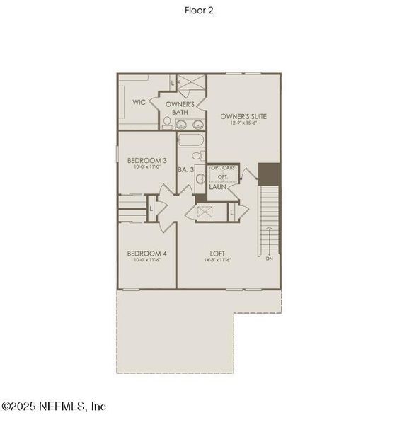 2D floor plan layout of this home in Murray Farms, Middleburg, FL (Image 5).