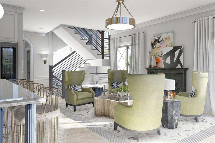 Furnished interior view inside a new home in , Tampa (Image 14).