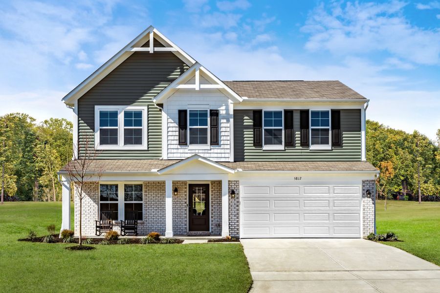 Representative exterior photo of a completed home built from the Yosemite by Fischer Homes in Twin Lakes, Hoschton, GA (Image 23).