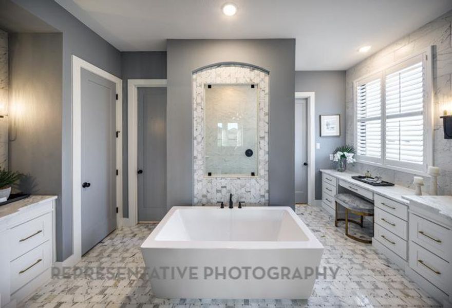 Furnished interior view inside a new home in Sandbrock Ranch: 60ft. lots, Aubrey (Image 16).