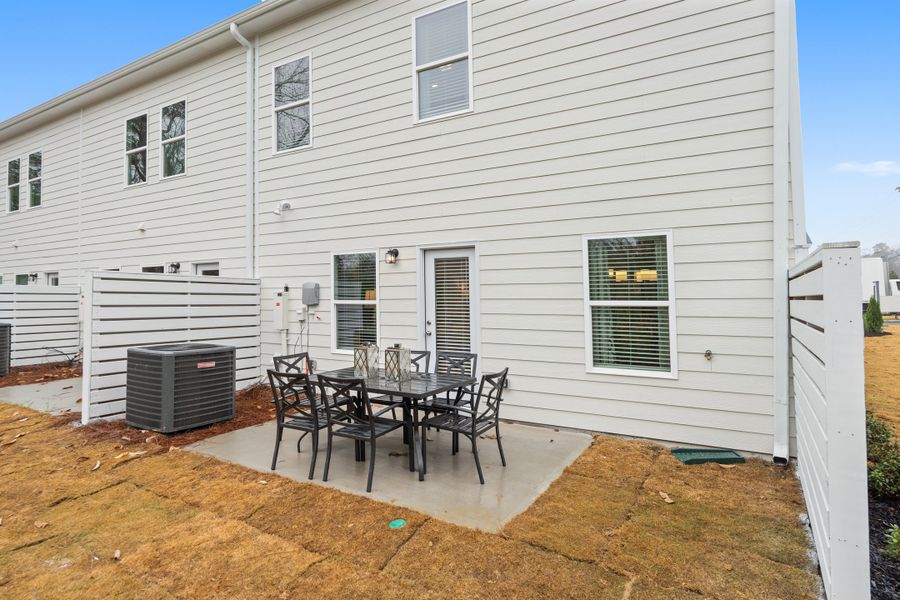 Exterior details and patio area of a home in The Andros, Dalton (Image 3).