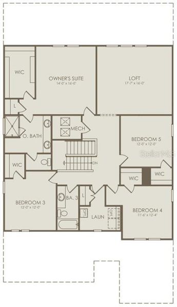 2D floor plan layout of this home in EverBe, Orlando, FL (Image 2). 2D floor plan layout of this home in EverBe, Orlando, FL (Image 2).