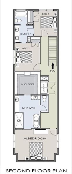 2D floor plan layout of this home in , Houston, TX (Image 3).