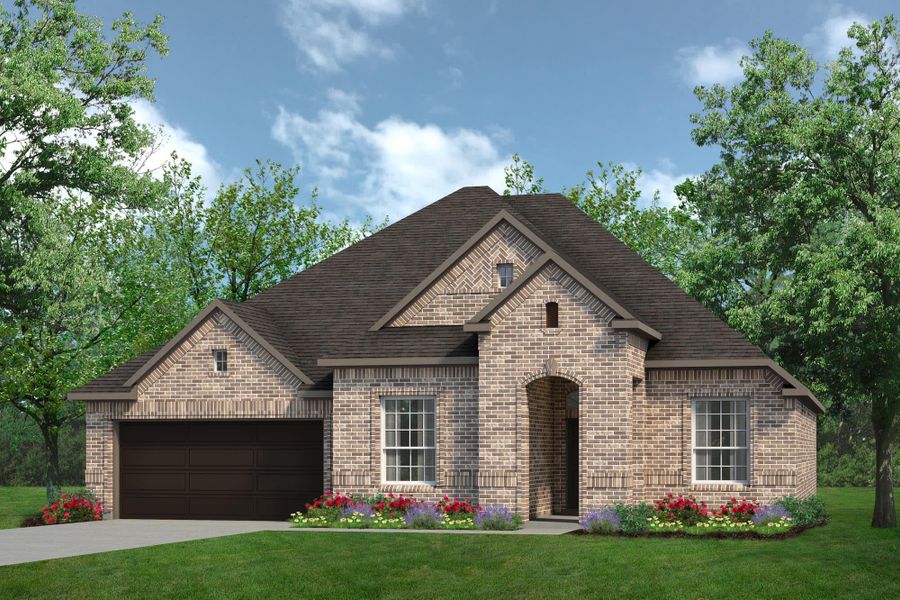 Elevation A | Concept 2434 at Coyote Crossing in Godley, TX by Landsea Homes