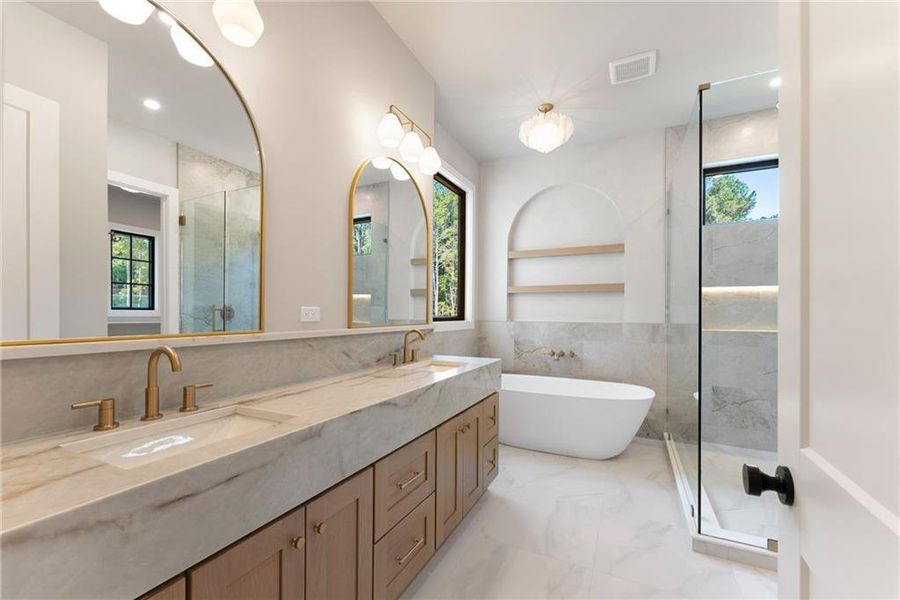 Furnished interior view inside a new home in , Flowery Branch (Image 11).