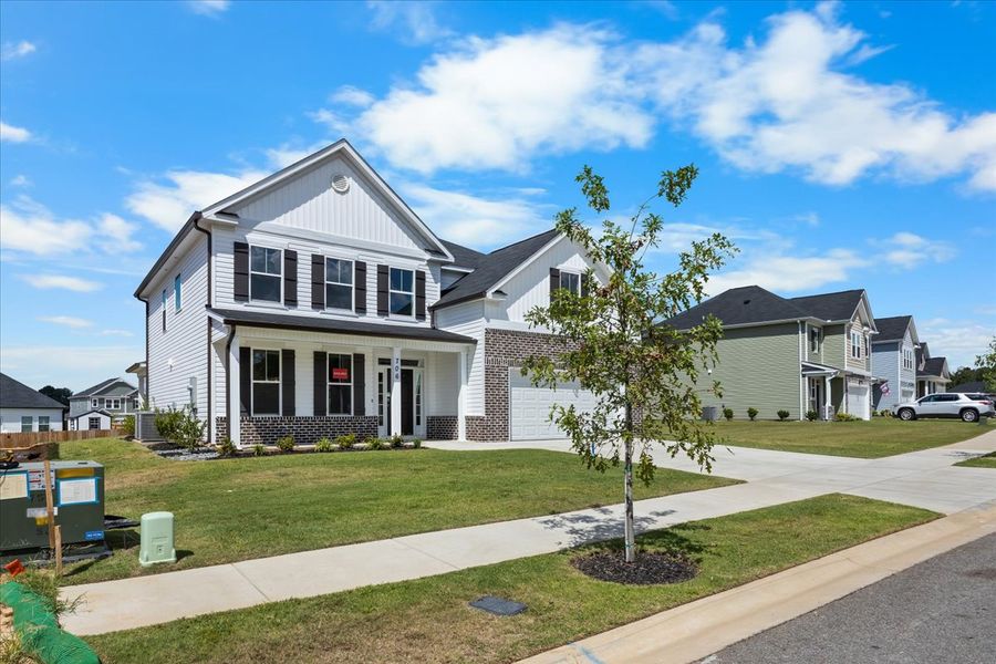 Front exterior of a new home in Windsor, North Augusta, SC, highlighting curb appeal (Image 21).