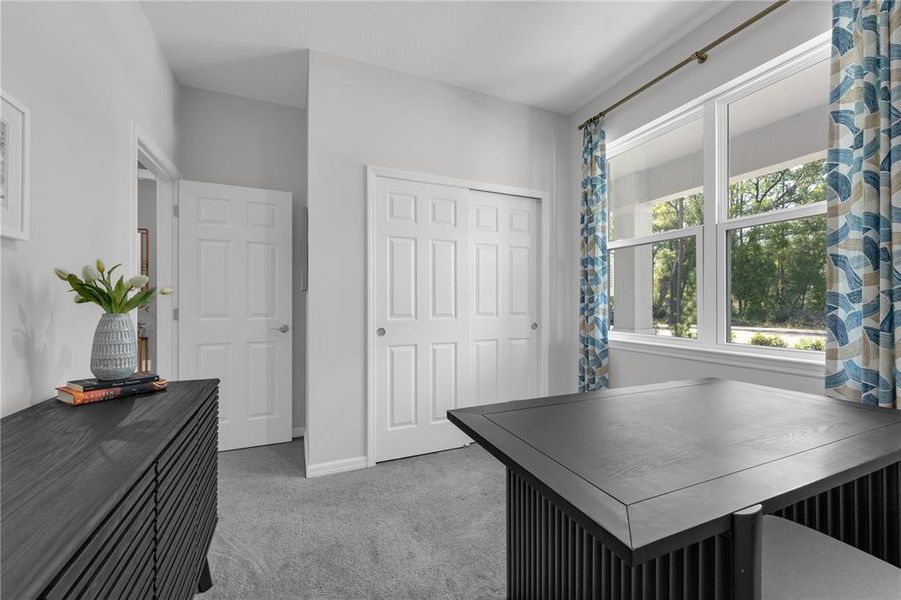 Furnished interior view inside a new home in Covered Bridge at Liberty Bluff, Haines City (Image 13). Furnished interior view inside a new home in Covered Bridge at Liberty Bluff, Haines City (Image 13).