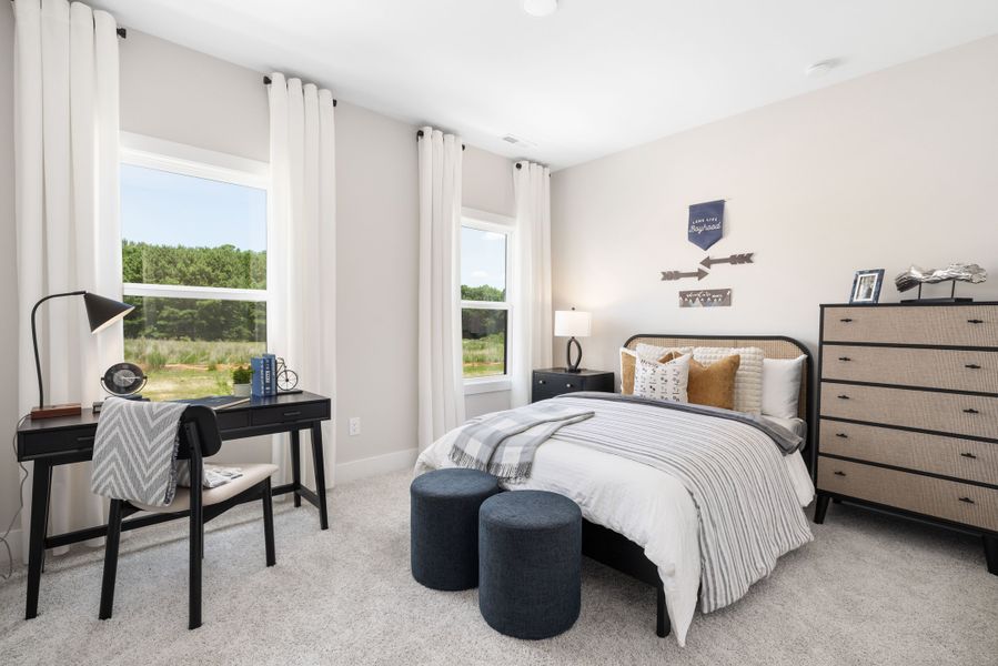 Representative furnished interior of a home built from the Timothy 2 Story by Baker Residential in Atwater Station - Village Collection, Fuquay Varina (Image 30).