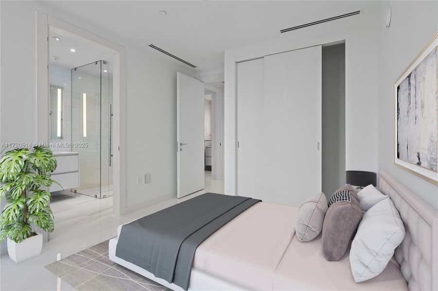 Furnished interior view inside a new home in Aston Martin Residences, Miami (Image 12). Furnished interior view inside a new home in Aston Martin Residences, Miami (Image 12).