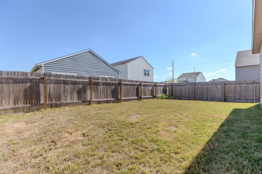 View of fenced backyard View of fenced backyard
