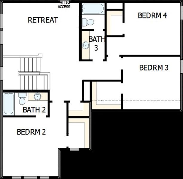 2D floor plan layout of this home in The Preserve at Five Oaks, Lebanon, TN (Image 3). 2D floor plan layout of this home in The Preserve at Five Oaks, Lebanon, TN (Image 3).