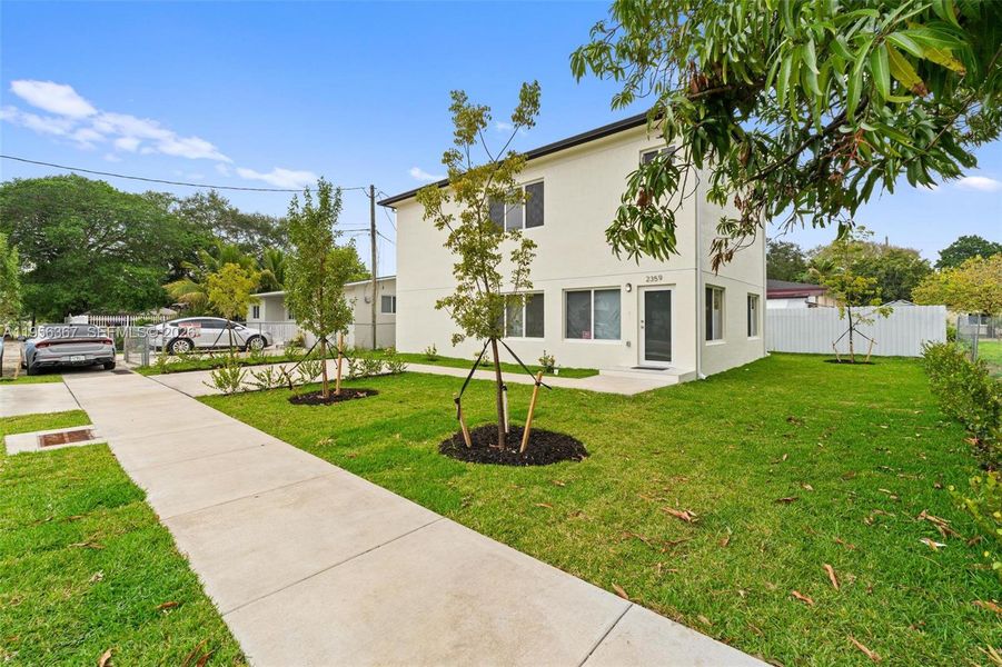 Exterior details and patio area of a home in , Miami (Image 3). Exterior details and patio area of a home in , Miami (Image 3).